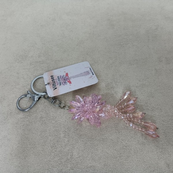 Viltusee Charms for key rings,Crystal glass beads key chain