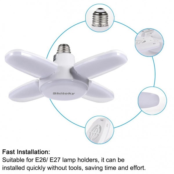 Shitoky LED luminaires,38W Led Lamp E27 Led Bulb Ceiling Fan