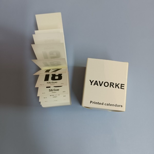 YAVORKE Tear-off printable calendars 2021 for planning and organizing daily schedules