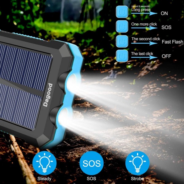 Dagood Solar-powered battery chargers,Portable Outdoor Solar Power Bank