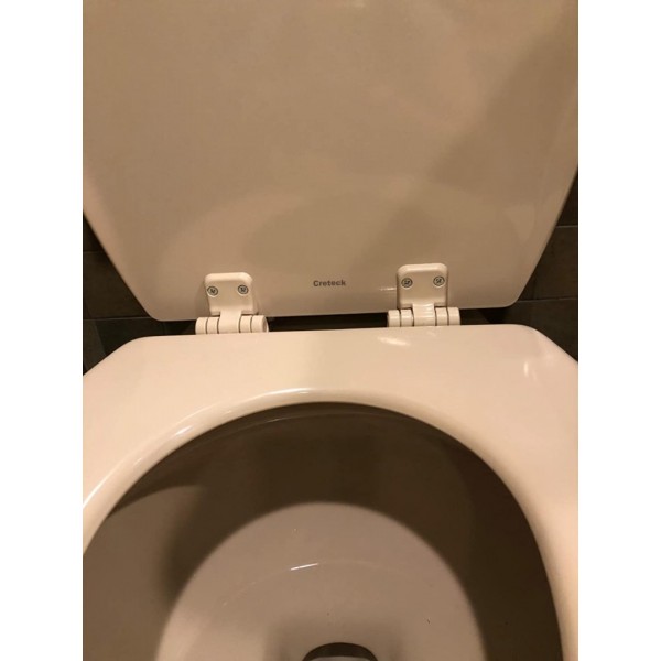 Creteck Toilet seats,Universal Quiet-Close Toilet Lid, Never Loosen and Easy to Install