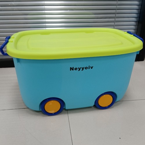 Neyyoiv Toy chests Stackable Toy Storage Box with Wheels, Large Green