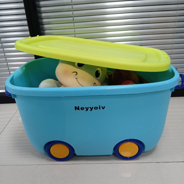 Neyyoiv Toy chests Stackable Toy Storage Box with Wheels, Large Green