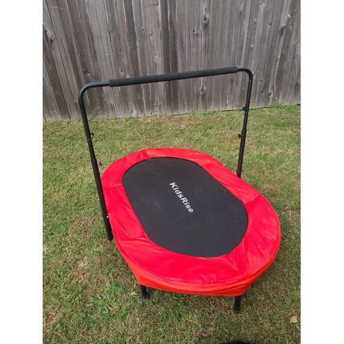 KidsRise Mini Trampoline with Adjustable Handle for Two Kids, Parent-Child Trampoline