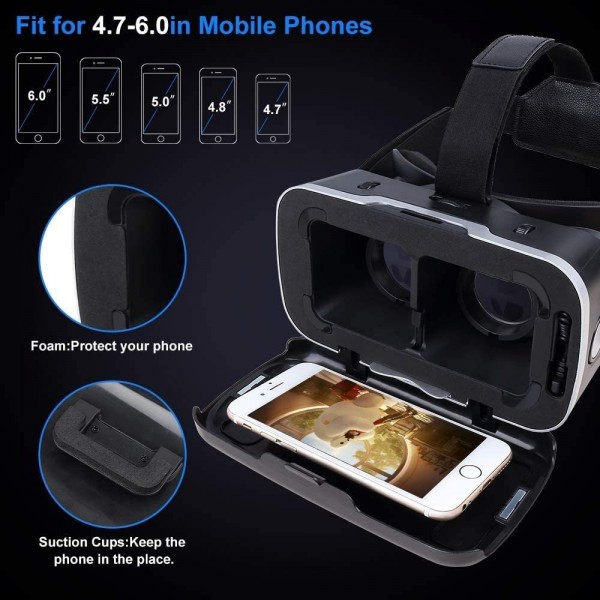 vandolin Virtual reality headsets - VR 3D Glasses for Movies, Video, Games