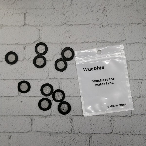 Wuebhje Washers for water taps,Black 10 pcs Silicone Washer Silicone Filter Gasket