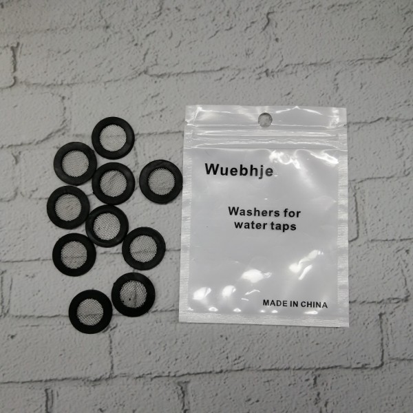 Wuebhje Washers for water taps,Black 10 pcs Silicone Washer Silicone Filter Gasket