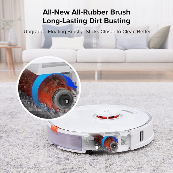 S7 Alexa Robot Vacuum Cleaner, 2500Pa, App Monitoring, Multi-Level Mapping, Carpet Detection, Floating Rubber Brush, Intelligent Lifting, for Pets and Hard Floors