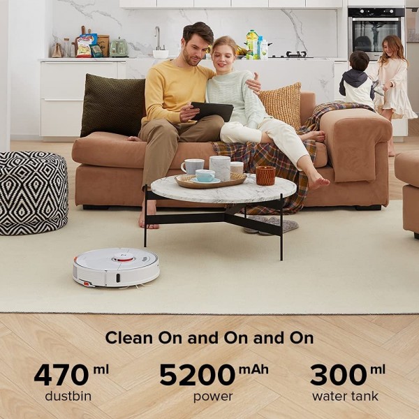 S7 Alexa Robot Vacuum Cleaner, 2500Pa, App Monitoring, Multi-Level Mapping, Carpet Detection, Floating Rubber Brush, Intelligent Lifting, for Pets and Hard Floors