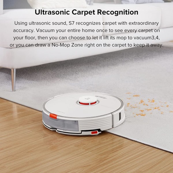 S7 Alexa Robot Vacuum Cleaner, 2500Pa, App Monitoring, Multi-Level Mapping, Carpet Detection, Floating Rubber Brush, Intelligent Lifting, for Pets and Hard Floors