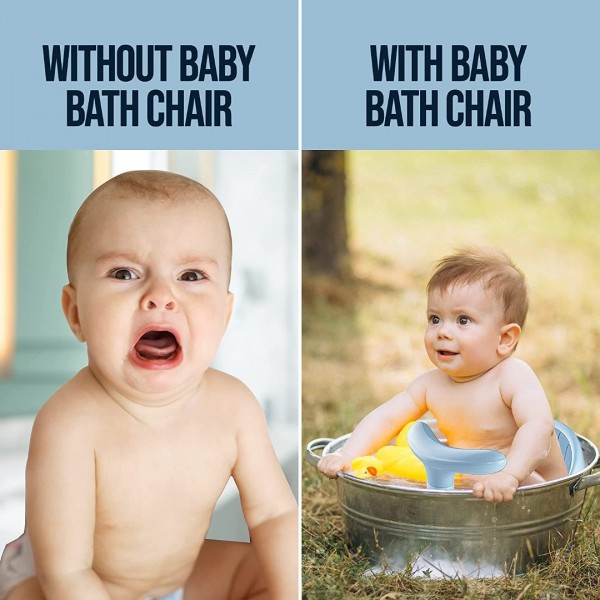 Baby Bath Seat for Babies 6 Months & Up - Infant Bathtub Seat for Sit-up Bathing - Summer Toddler Bath Chair for Sitting Up in The Tub - Safety Baby Shower Chair Bath Tub Seater Bath Ring