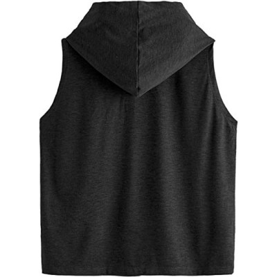 Women's Summer Sleeveless Hooded Tank Top T-Shirt for Athletic Exercise Relaxed Breathable