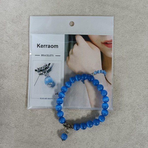 Kerraom Bracelets Elastic Lucky Stone Bracelet Healing Crystal